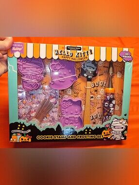 Hello Kitty Happy Halloween Cookie Stamp & Frosting Set New 2023 Unopened Box